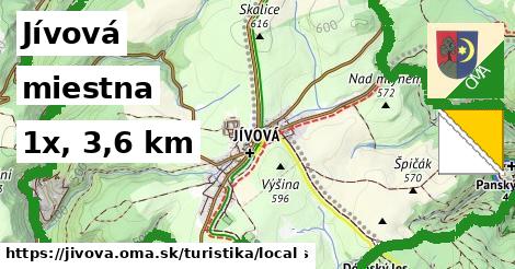 Jívová Turistické trasy miestna 