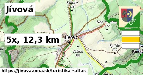 Jívová Turistické trasy  