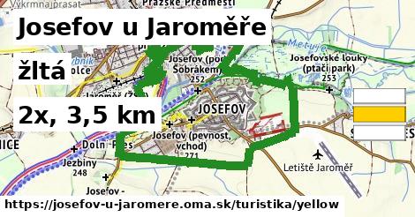 Josefov u Jaroměře Turistické trasy žltá 