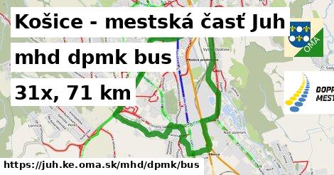 Košice - mestská časť Juh Doprava dpmk bus