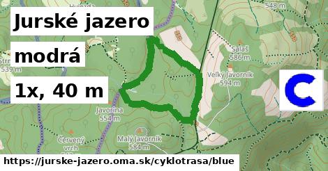 Jurské jazero Cyklotrasy modrá 