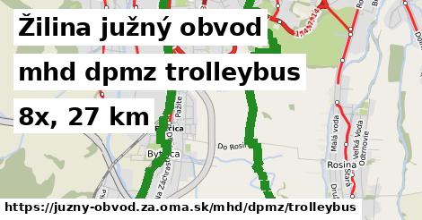 Žilina južný obvod Doprava dpmz trolleybus