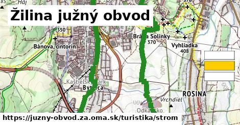 Žilina južný obvod Turistické trasy strom 