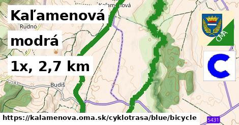 Kaľamenová Cyklotrasy modrá bicycle