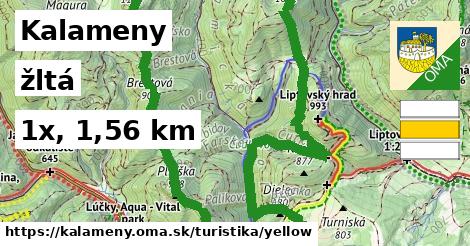 Kalameny Turistické trasy žltá 