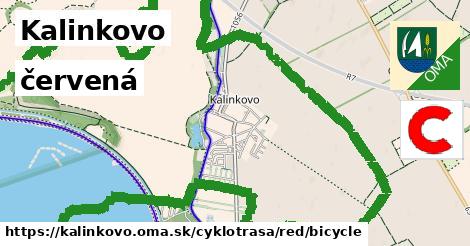 Kalinkovo Cyklotrasy červená bicycle