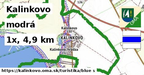 Kalinkovo Turistické trasy modrá 