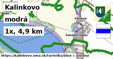 Kalinkovo Turistické trasy modrá 