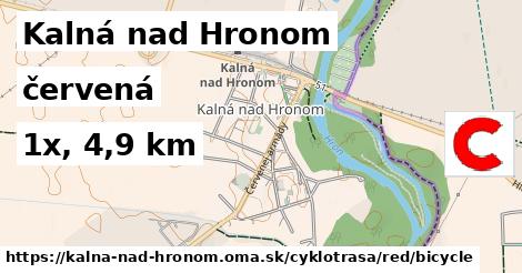 Kalná nad Hronom Cyklotrasy červená bicycle