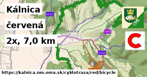 Kálnica Cyklotrasy červená bicycle