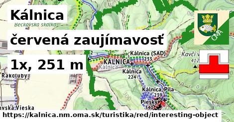 Kálnica Turistické trasy červená zaujímavosť