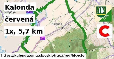 Kalonda Cyklotrasy červená bicycle