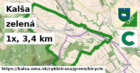 Kalša Cyklotrasy zelená bicycle