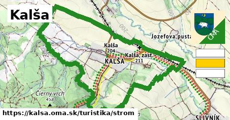 Kalša Turistické trasy strom 