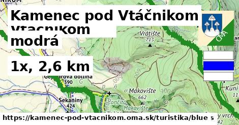 Kamenec pod Vtáčnikom Turistické trasy modrá 