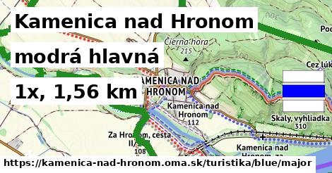 Kamenica nad Hronom Turistické trasy modrá hlavná