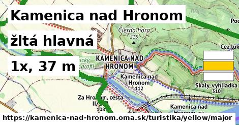 Kamenica nad Hronom Turistické trasy žltá hlavná