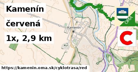Kamenín Cyklotrasy červená 
