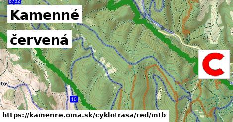 Kamenné Cyklotrasy červená mtb