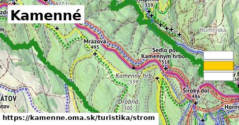 Kamenné Turistické trasy strom 