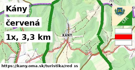 Kány Turistické trasy červená 