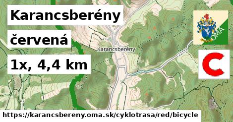 Karancsberény Cyklotrasy červená bicycle