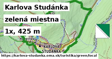 Karlova Studánka Turistické trasy zelená miestna