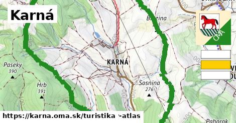 Karná Turistické trasy  