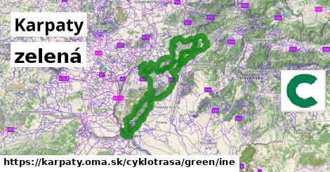 Karpaty Cyklotrasy zelená iná