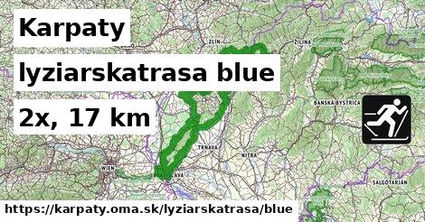 Karpaty Lyžiarske trasy modrá 
