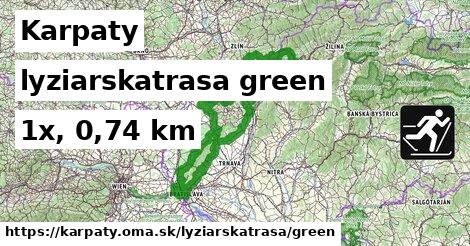 Karpaty Lyžiarske trasy zelená 