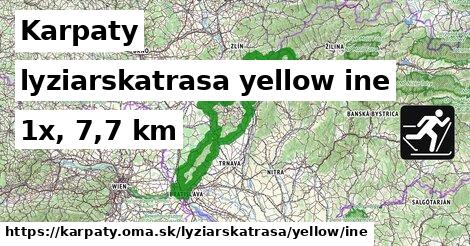 Karpaty Lyžiarske trasy žltá iná