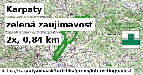 Karpaty Turistické trasy zelená zaujímavosť