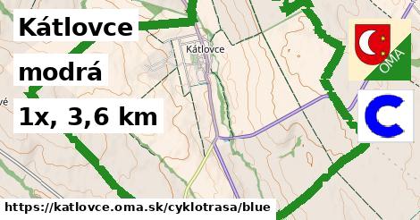 Kátlovce Cyklotrasy modrá 