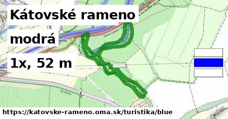 Kátovské rameno Turistické trasy modrá 