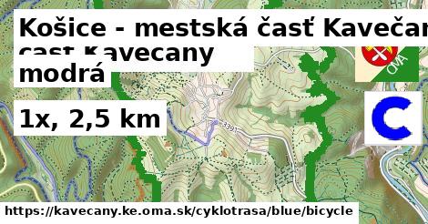 Košice - mestská časť Kavečany Cyklotrasy modrá bicycle