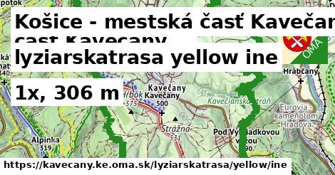 Košice - mestská časť Kavečany Lyžiarske trasy žltá iná
