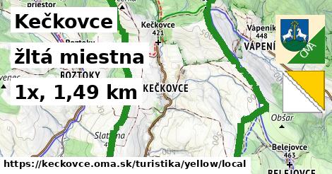 Kečkovce Turistické trasy žltá miestna