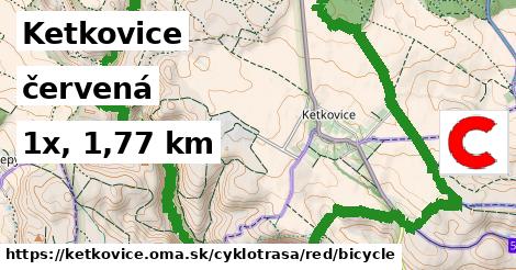 Ketkovice Cyklotrasy červená bicycle