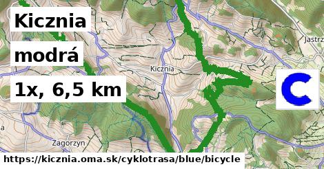 Kicznia Cyklotrasy modrá bicycle