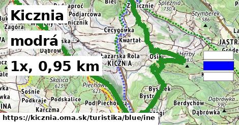Kicznia Turistické trasy modrá iná