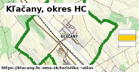 Kľačany, okres HC Turistické trasy  