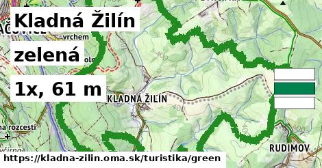 Kladná Žilín Turistické trasy zelená 