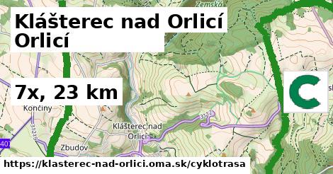 Klášterec nad Orlicí Cyklotrasy  