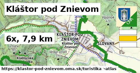 Kláštor pod Znievom Turistické trasy  