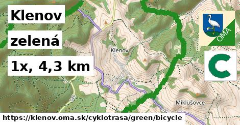 Klenov Cyklotrasy zelená bicycle