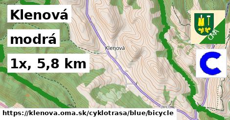 Klenová Cyklotrasy modrá bicycle