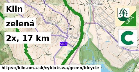Klin Cyklotrasy zelená bicycle