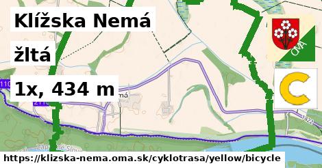 Klížska Nemá Cyklotrasy žltá bicycle