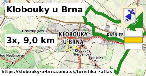 Klobouky u Brna Turistické trasy  